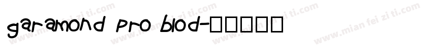 garamond Pro blod字体转换